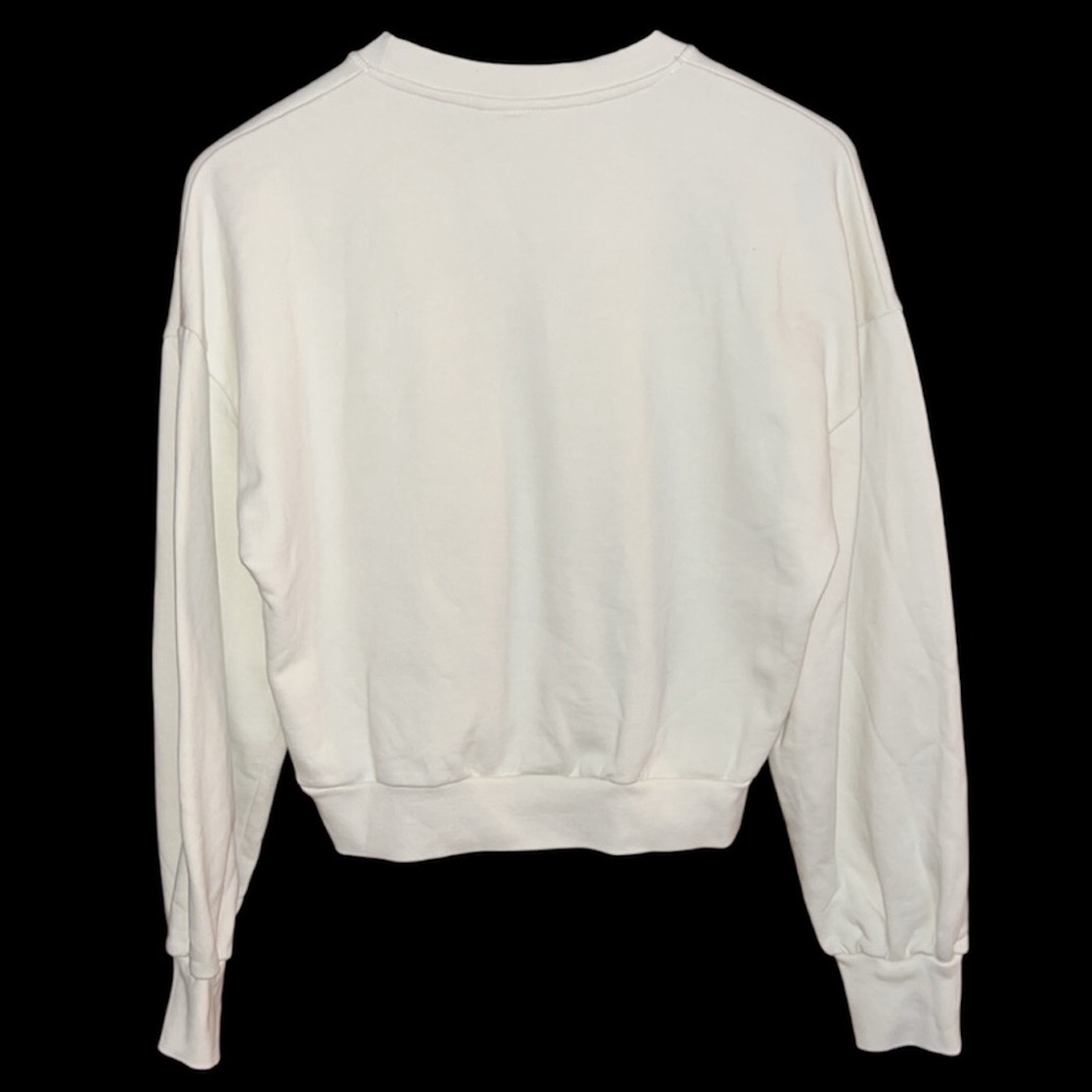 GANNI Cream Sweatshirt with Silver Butterfly, Small - Picture 5 of 9